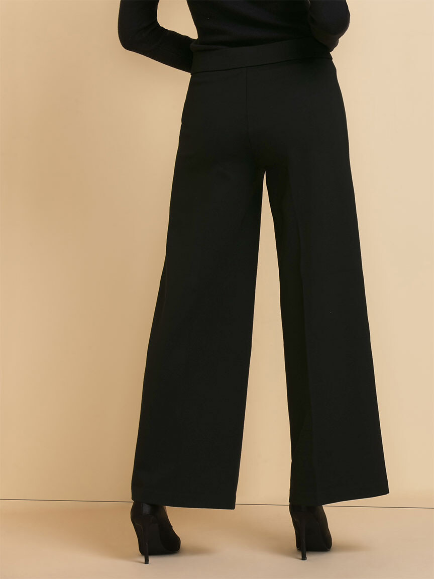 Ponte Wide-leg Trousers - Trousers 