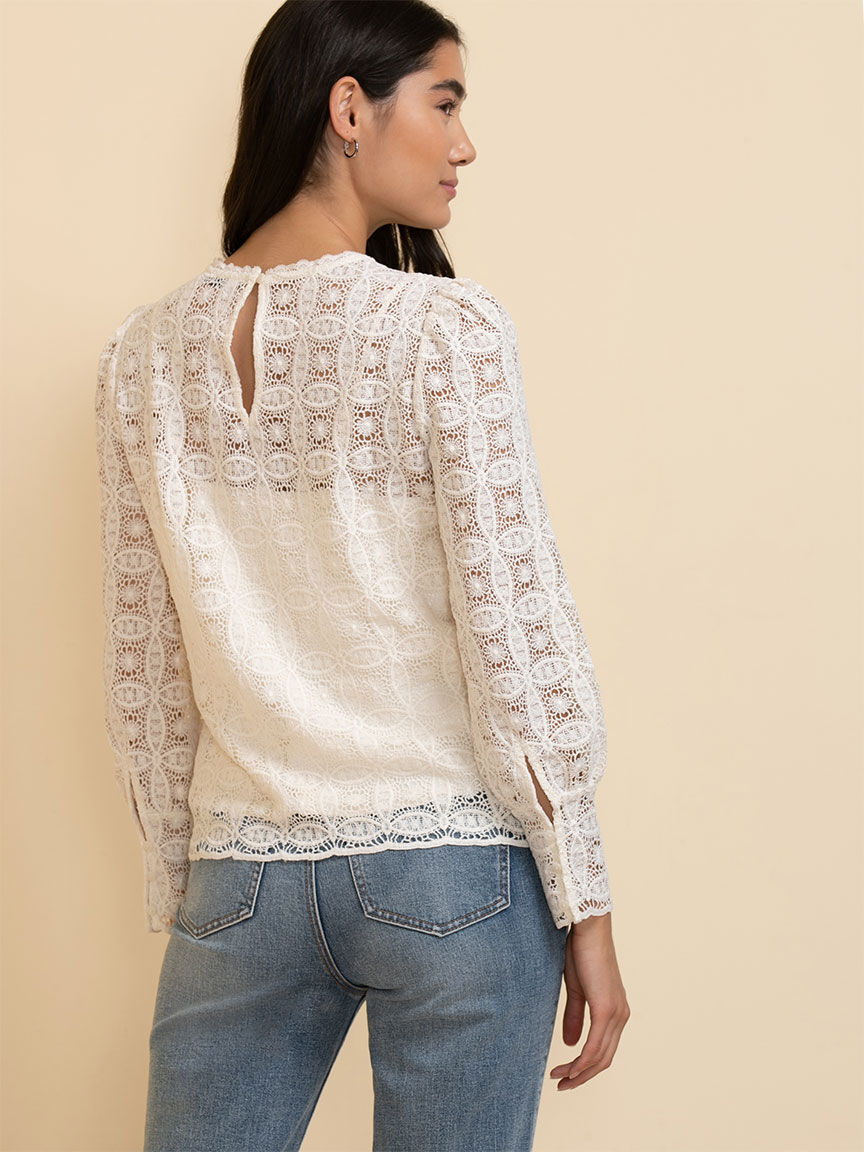 Puff Sleeve Lace Blouse | Rickis