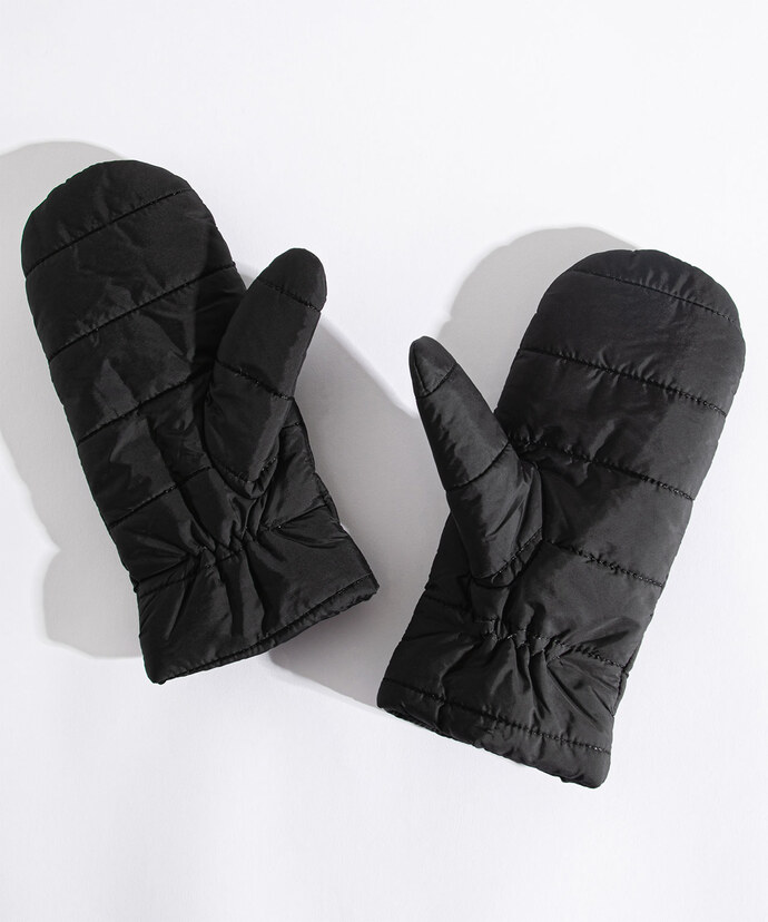 Quilted Puffer Mittens Image 2