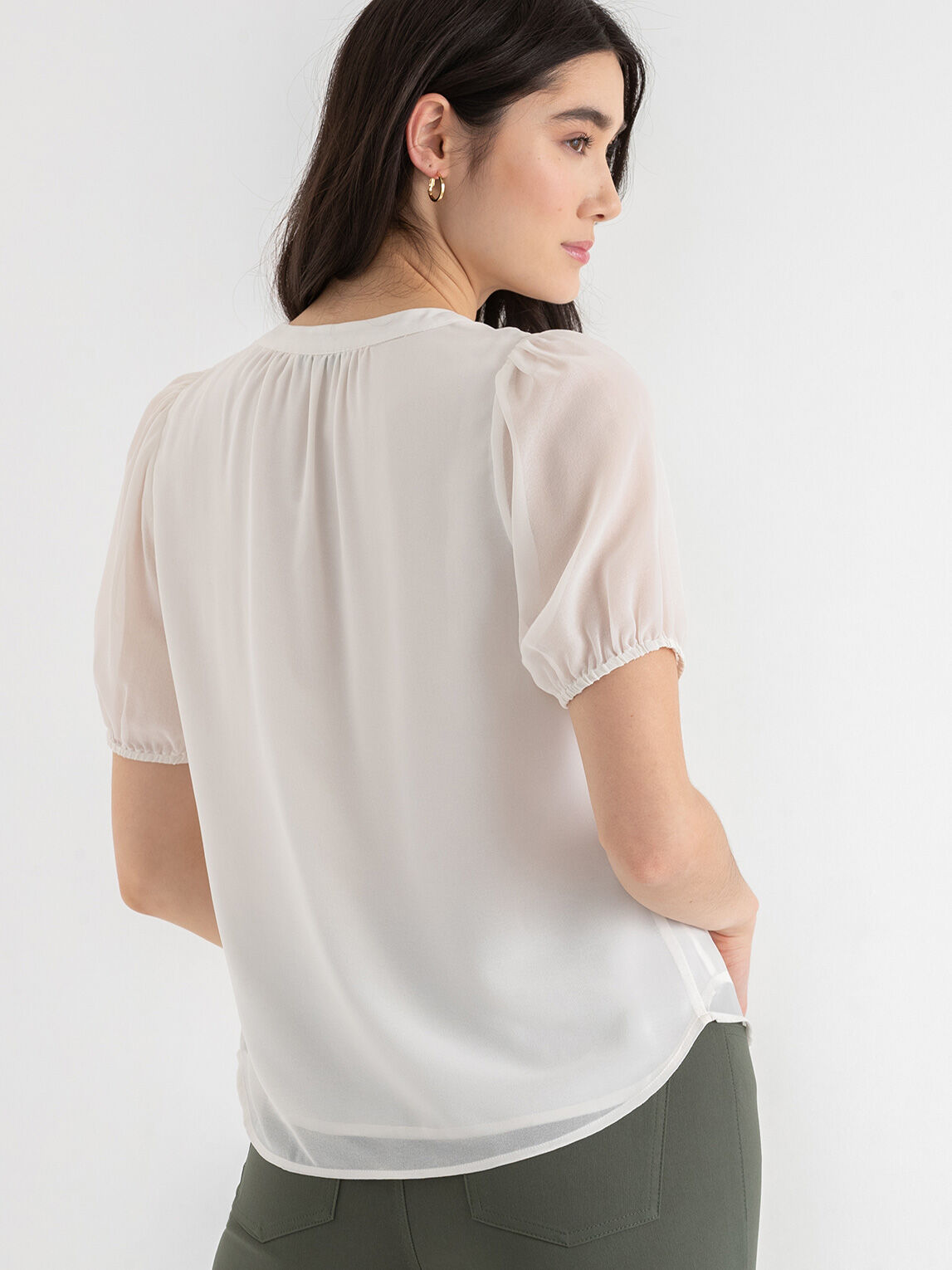 Short Sleeve Blouse with Buttons | Rickis
