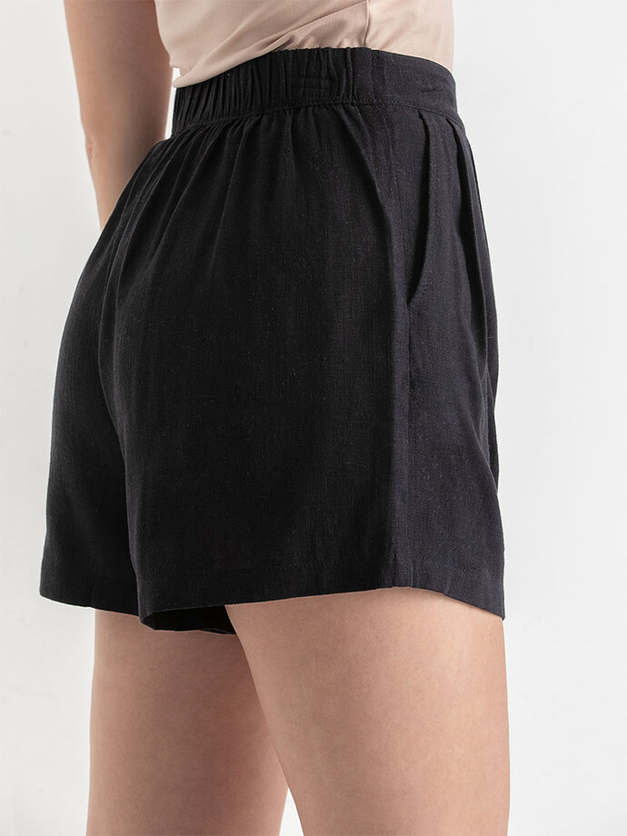 Viscose Linen Pull-On Shorts Image 4
