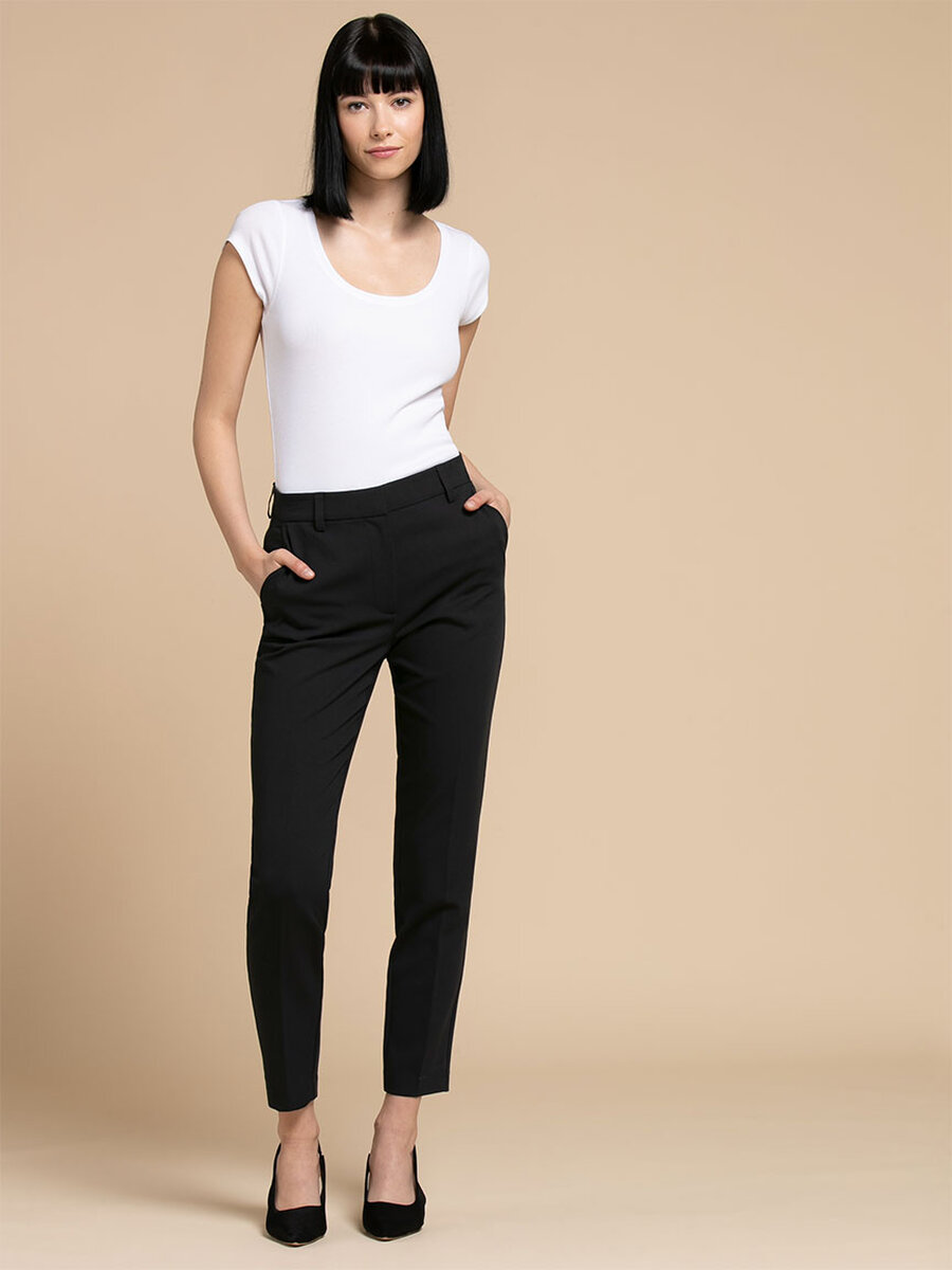 DressQueen---CARNATION High Waist Office Pants For Ladies Slacks Slim Fit  Trousers