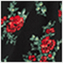Black/Red Floral Print