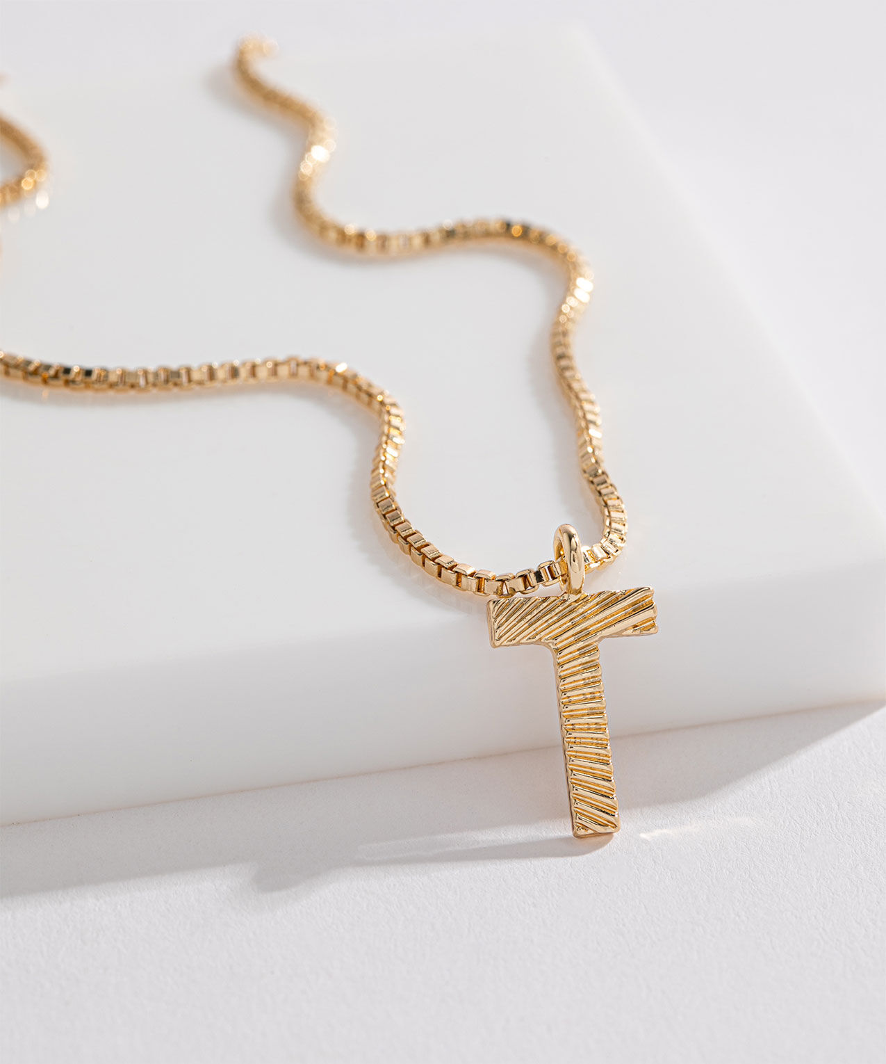 Brilliant Gold Initial Necklace