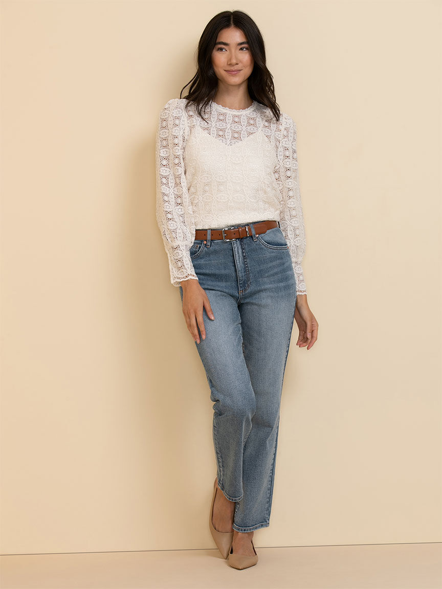 Puff Sleeve Lace Blouse | Rickis