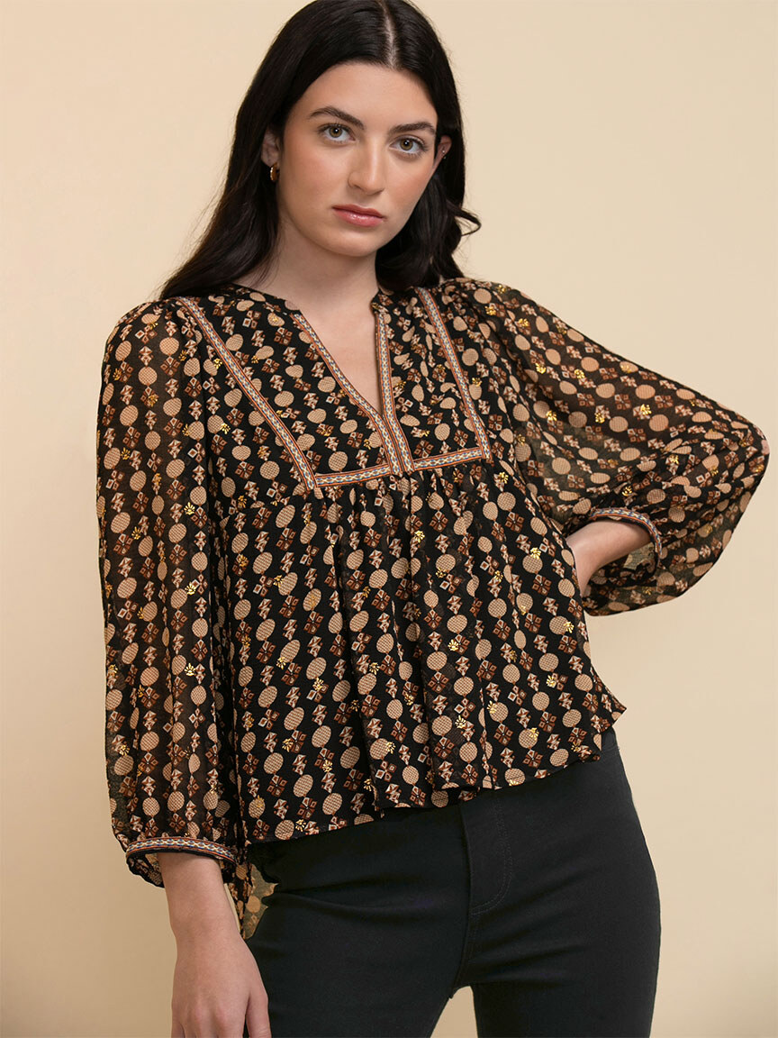 Peasant Blouse with Puff Sleeves | Rickis
