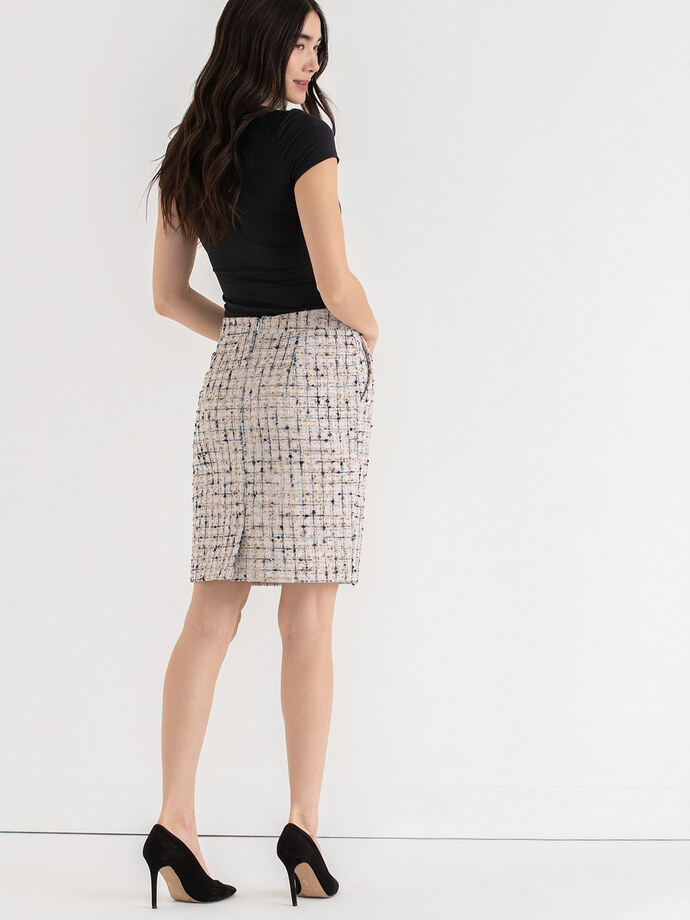 Boucle Pencil Skirt with Pockets Image 5