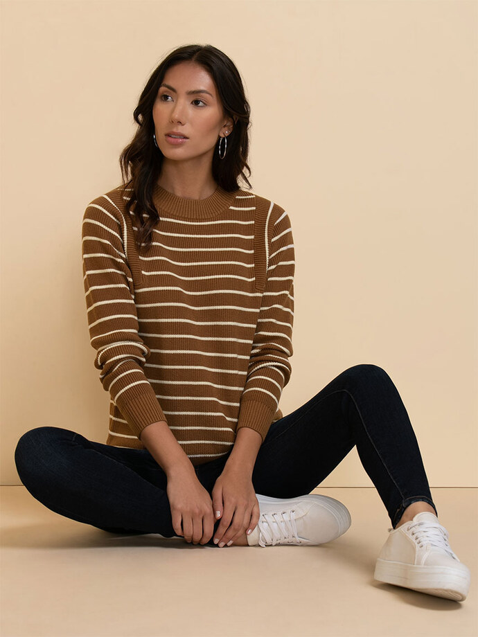 Striped Crewneck Sweater Image 2