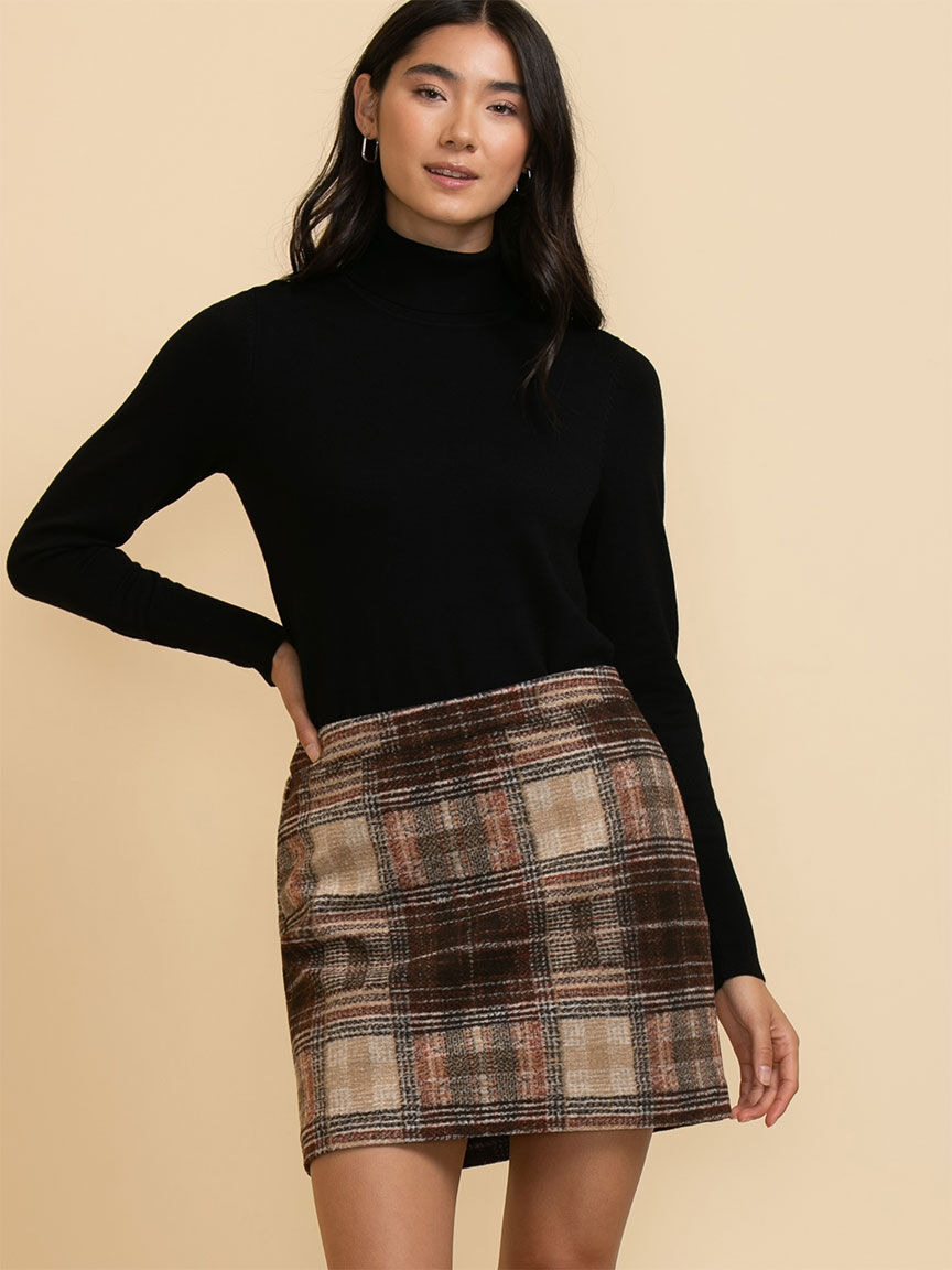 Brushed Plaid Mini Skirt | Rickis
