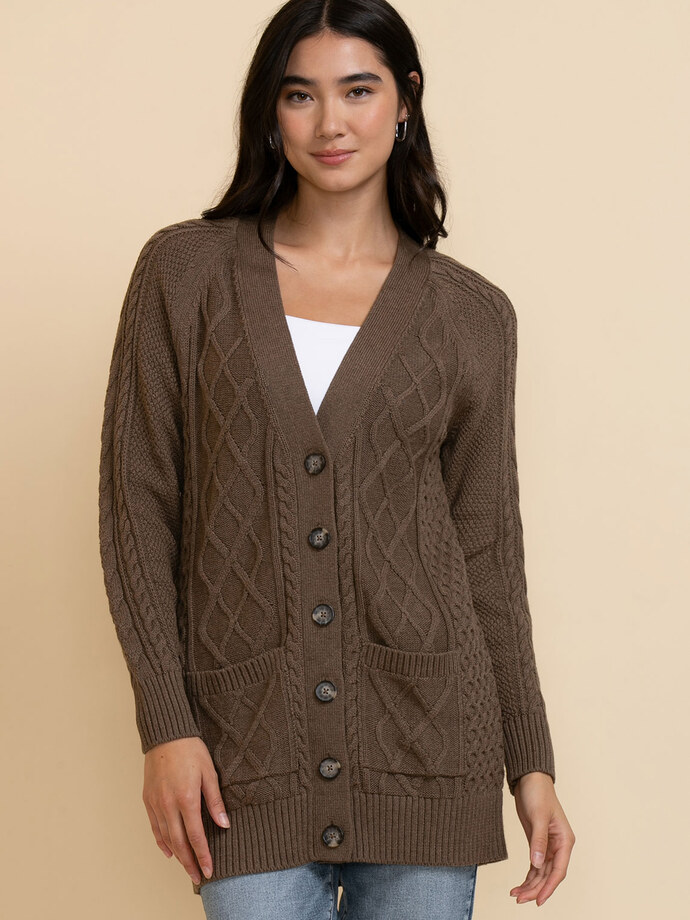 Cable Knit Cardigan Image 5