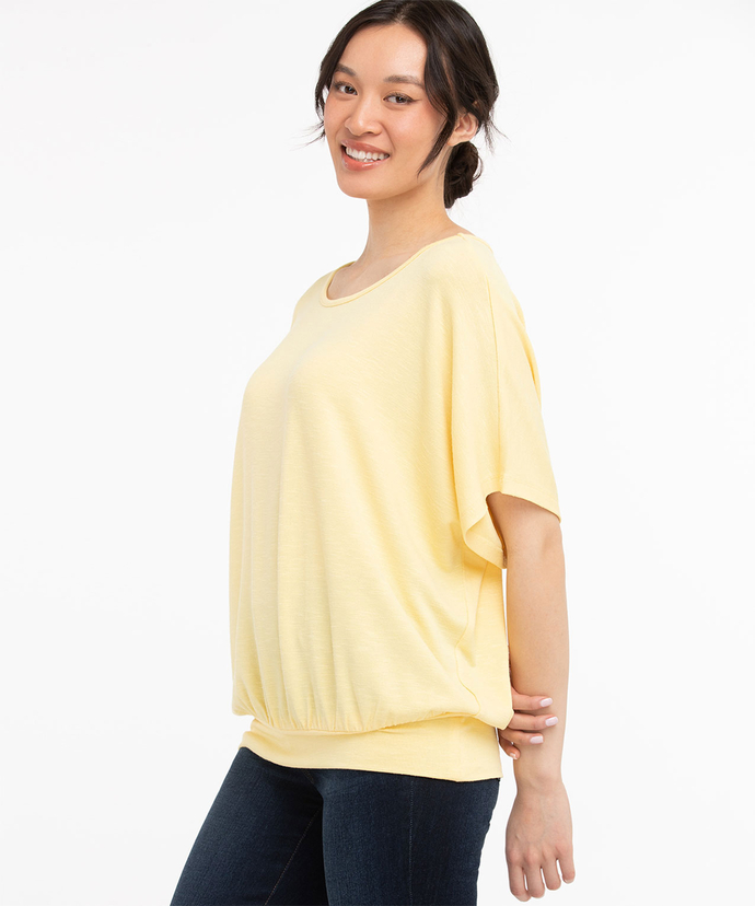 Extended Sleeve Banded Hacci Top | Rickis