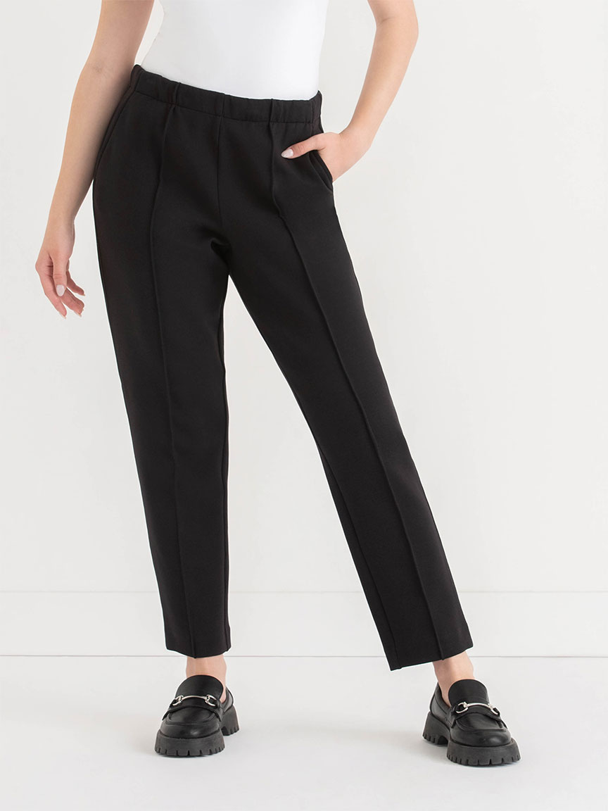 Double Knit Tapered-Leg Ankle Pant