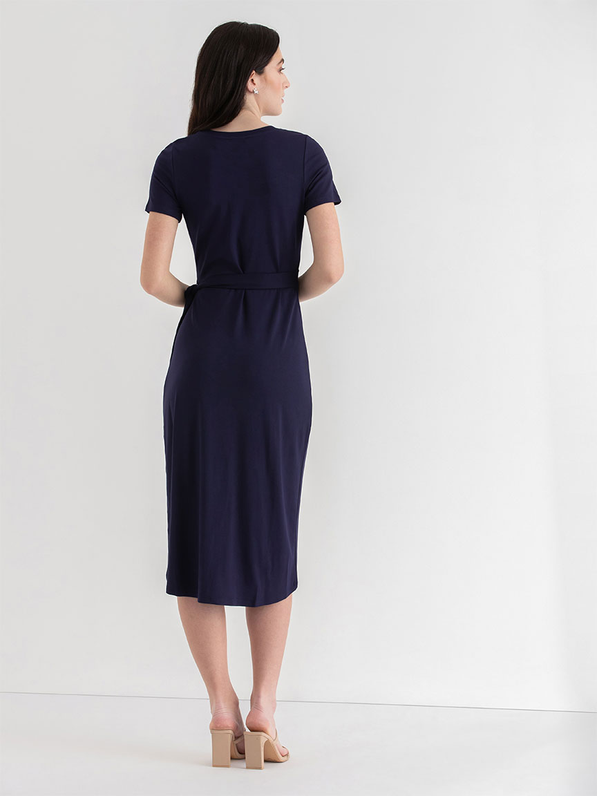 Crew Neck Side Tie Dress