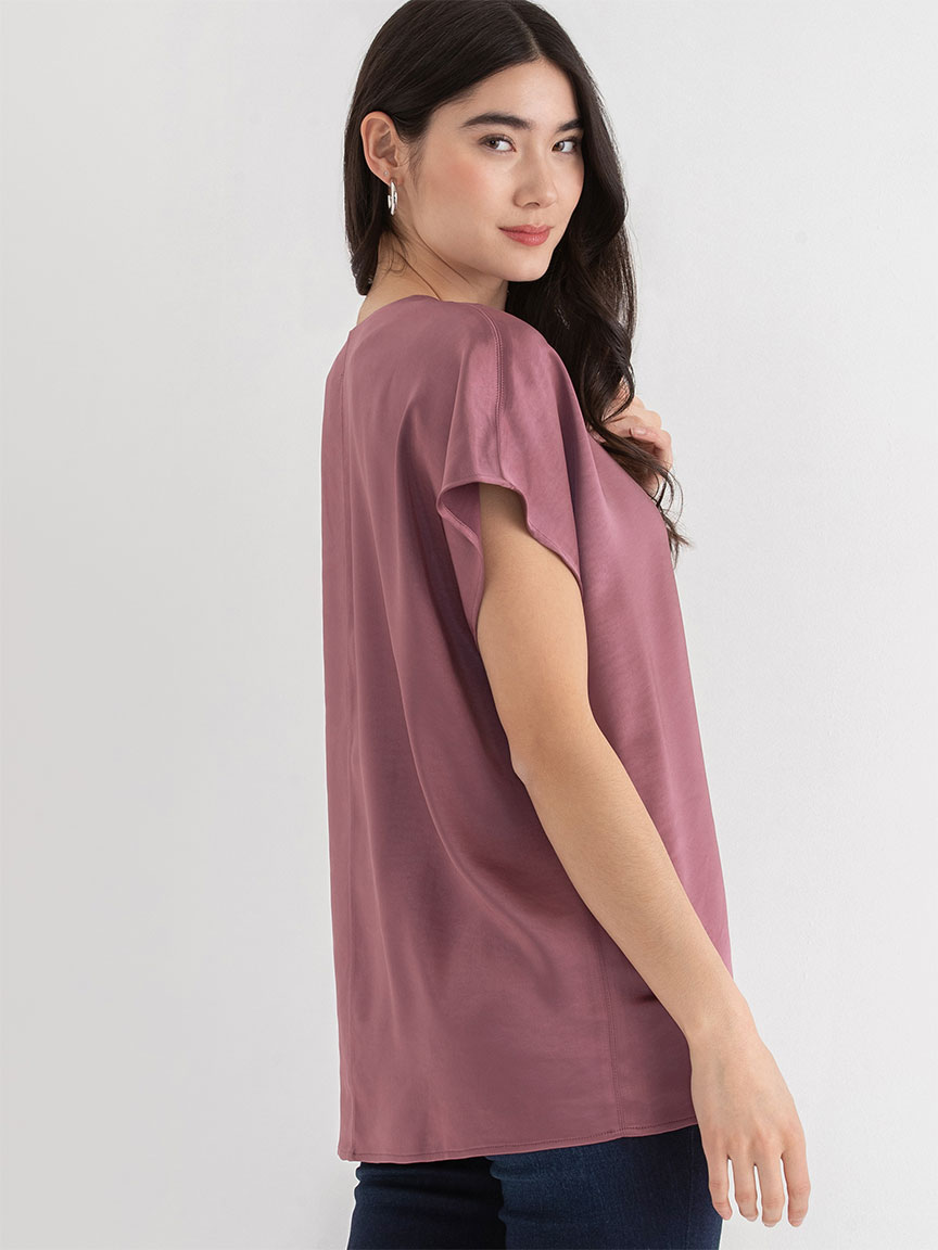 V-Neck Satin Blouse