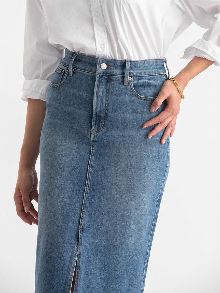 Denim Midi Skirt