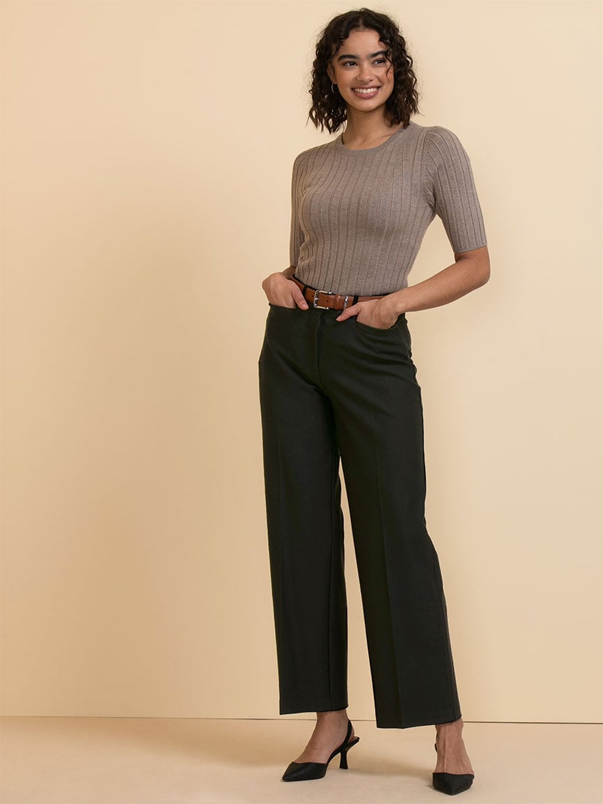Spencer Straight Leg Pant in Luxe Ponte