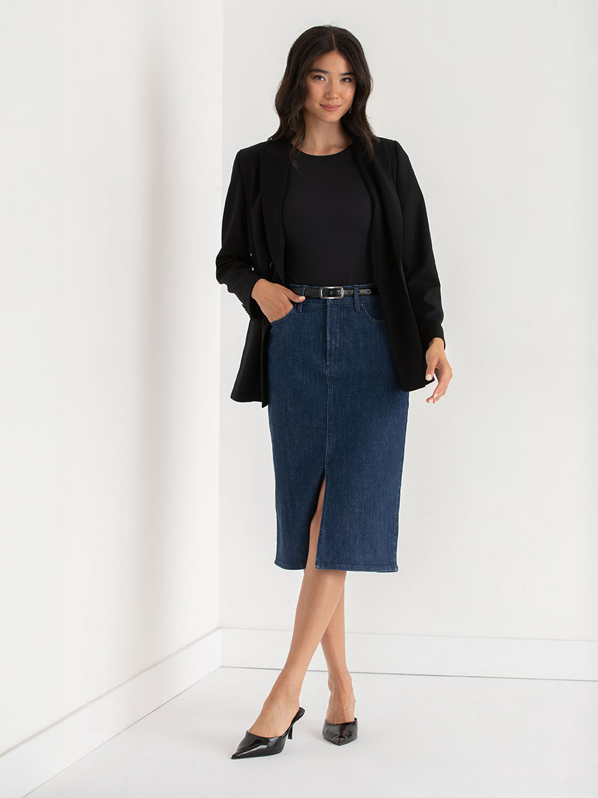 Denim Midi Skirt