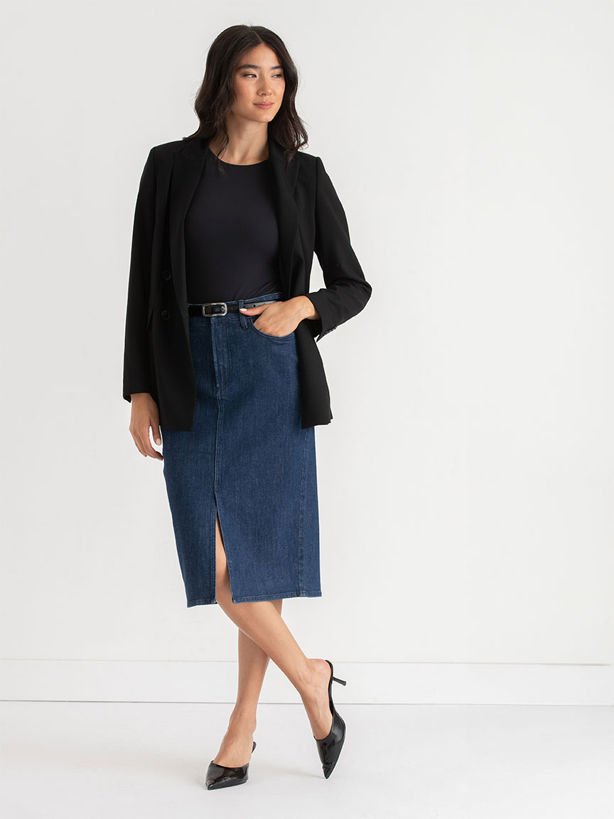 Denim Midi Skirt