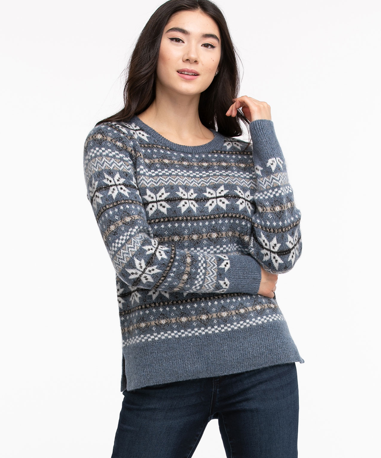 Fair Isle Scoop Neck Sweater