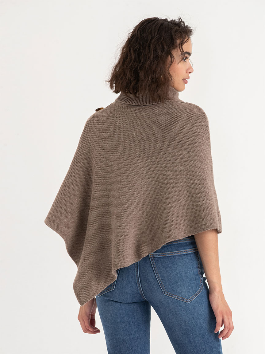 Turtle Neck Poncho Sweater