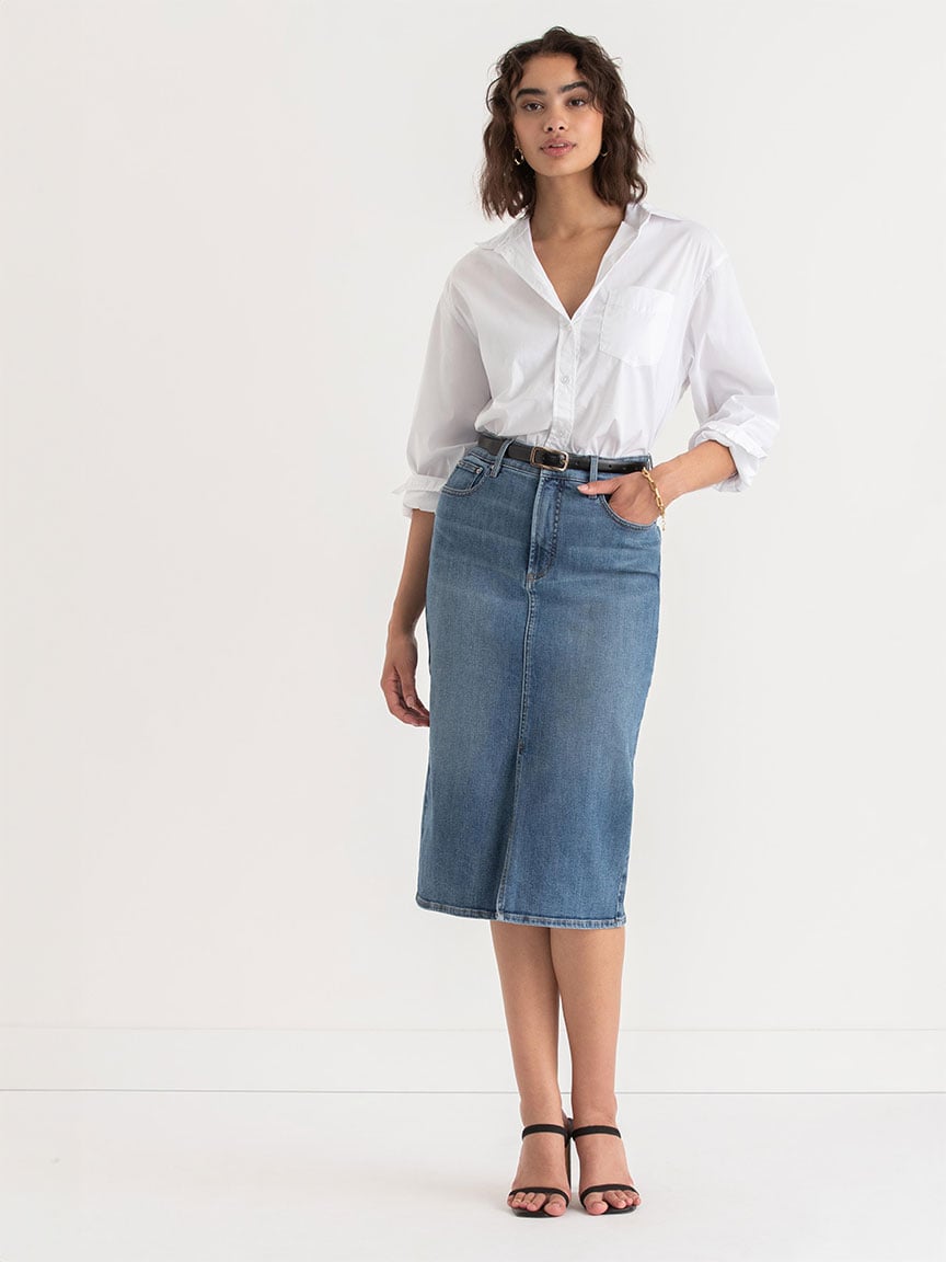 Denim Midi Skirt