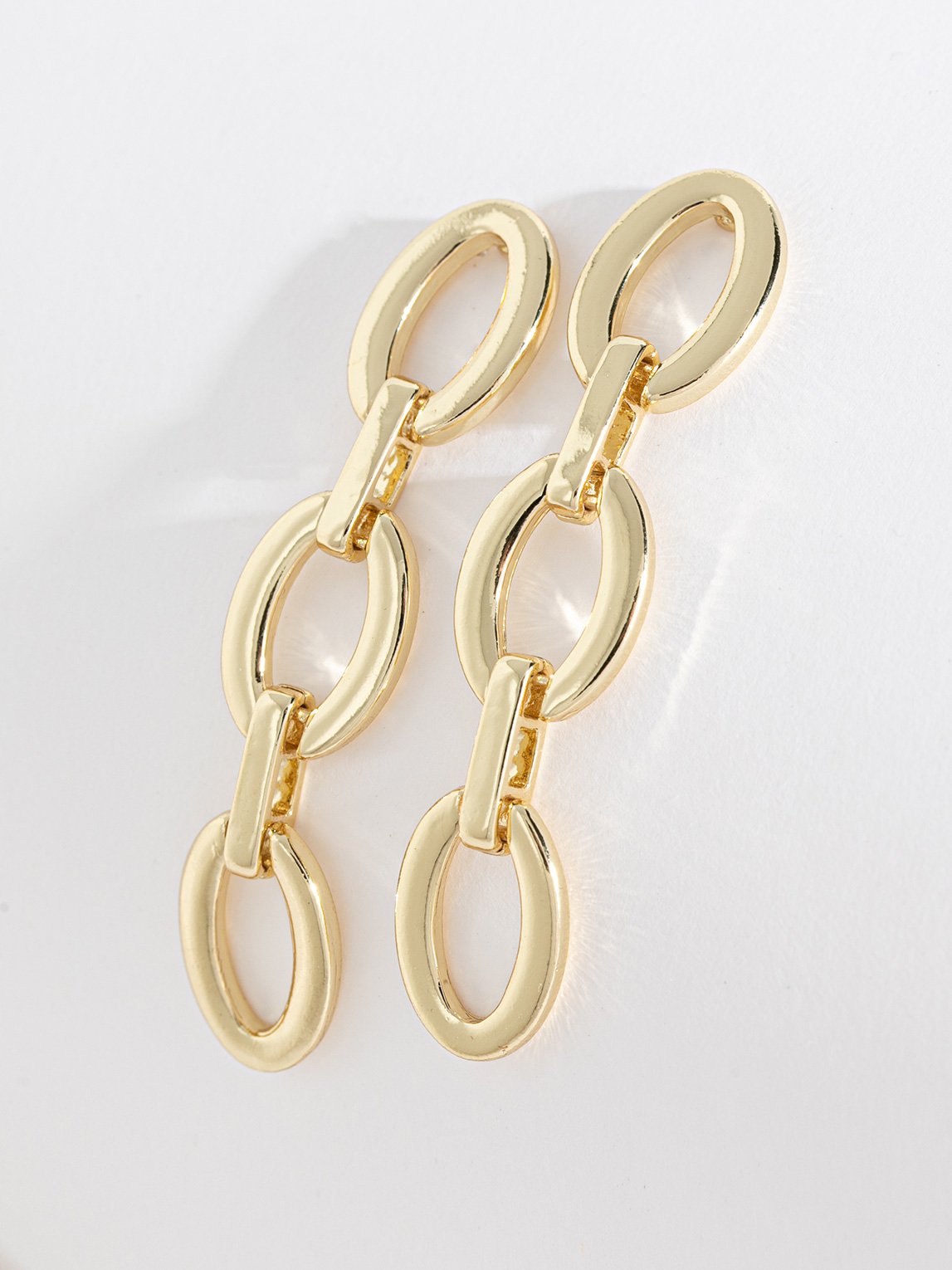 Gold Triple Chain Link Dangle