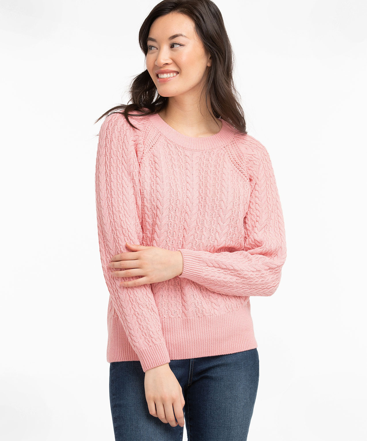 Cable Knit Scoop Neck Sweater