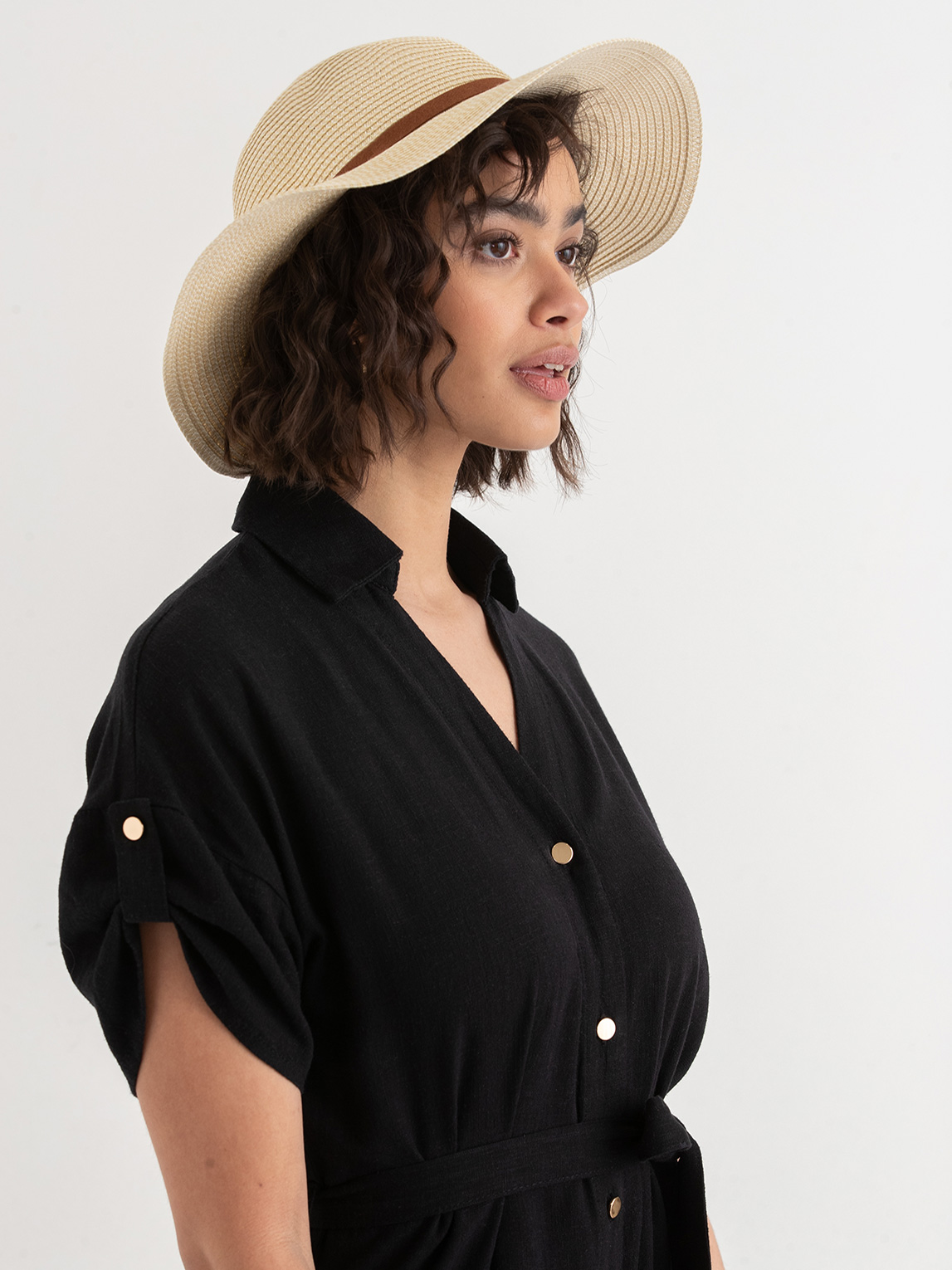 Wide-Brim Straw Hat