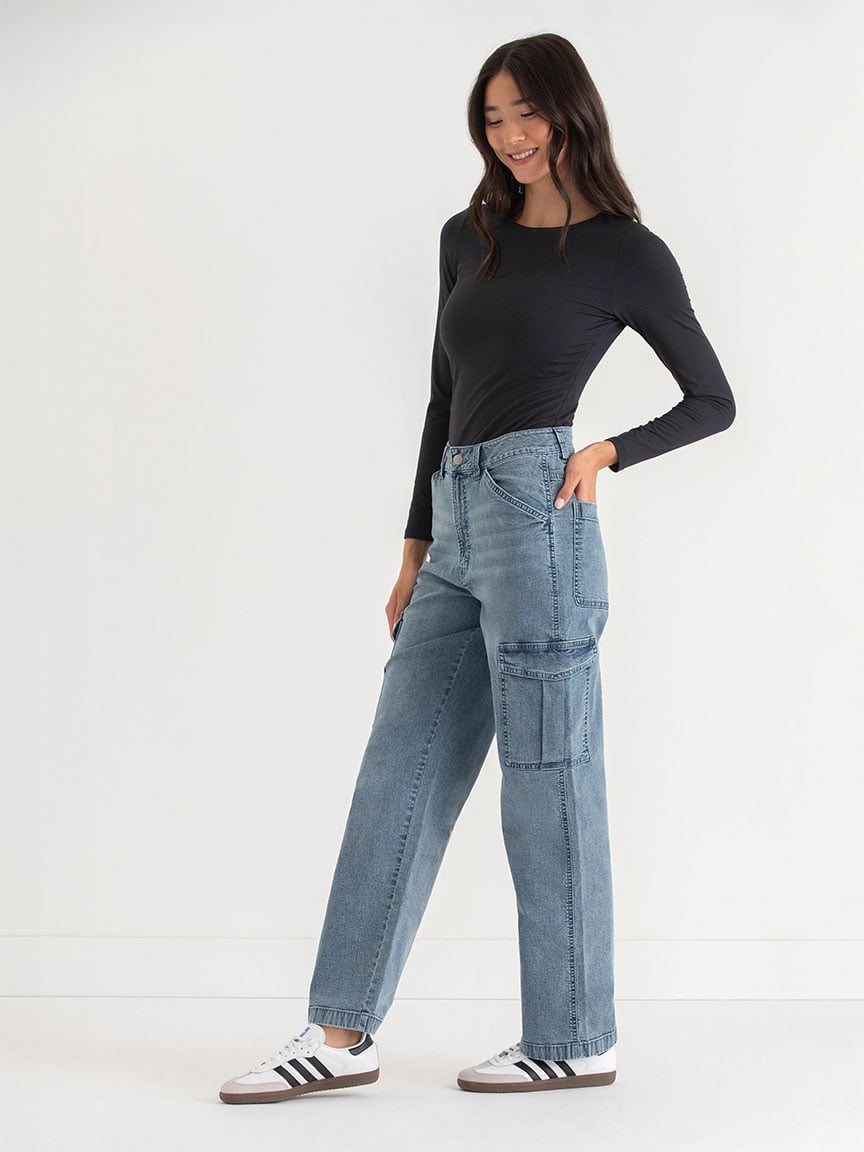 Lucy Loose Straight Cargo Jeans