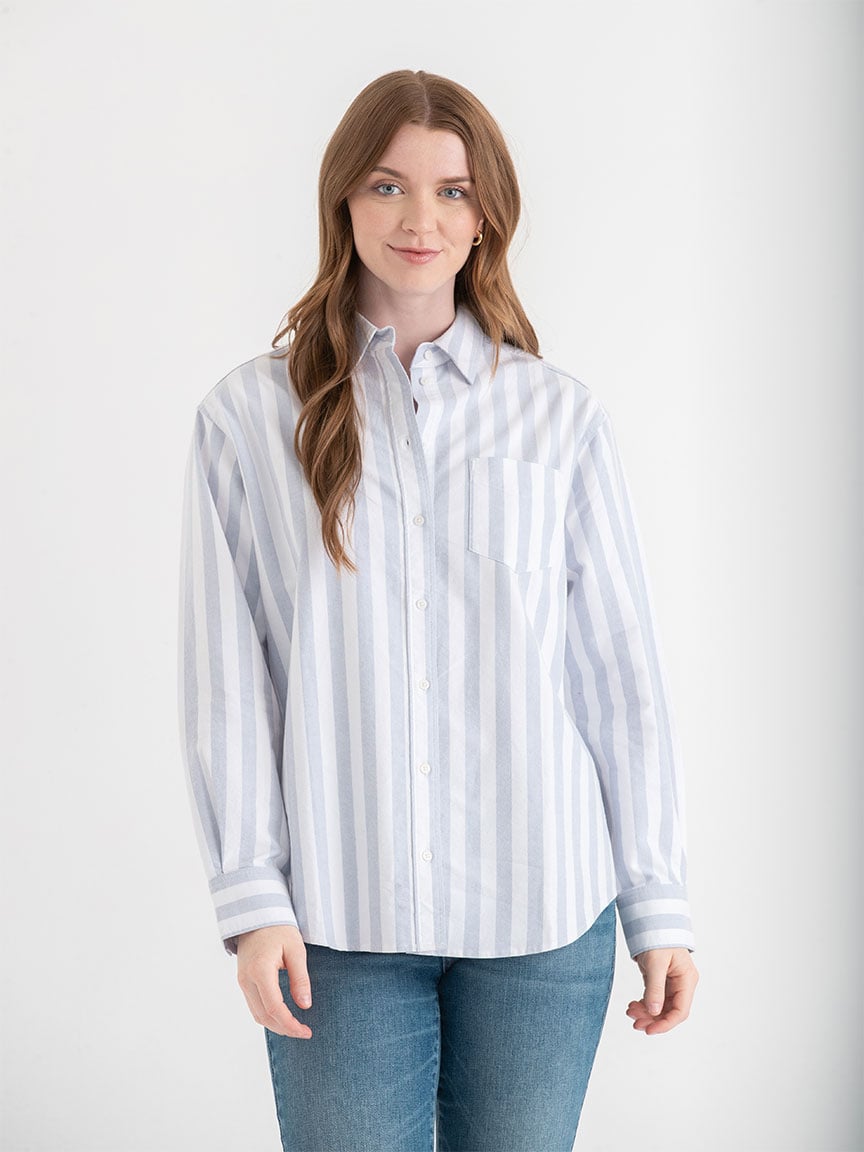 Long Sleeve Relaxed Fit Oxford Shirt