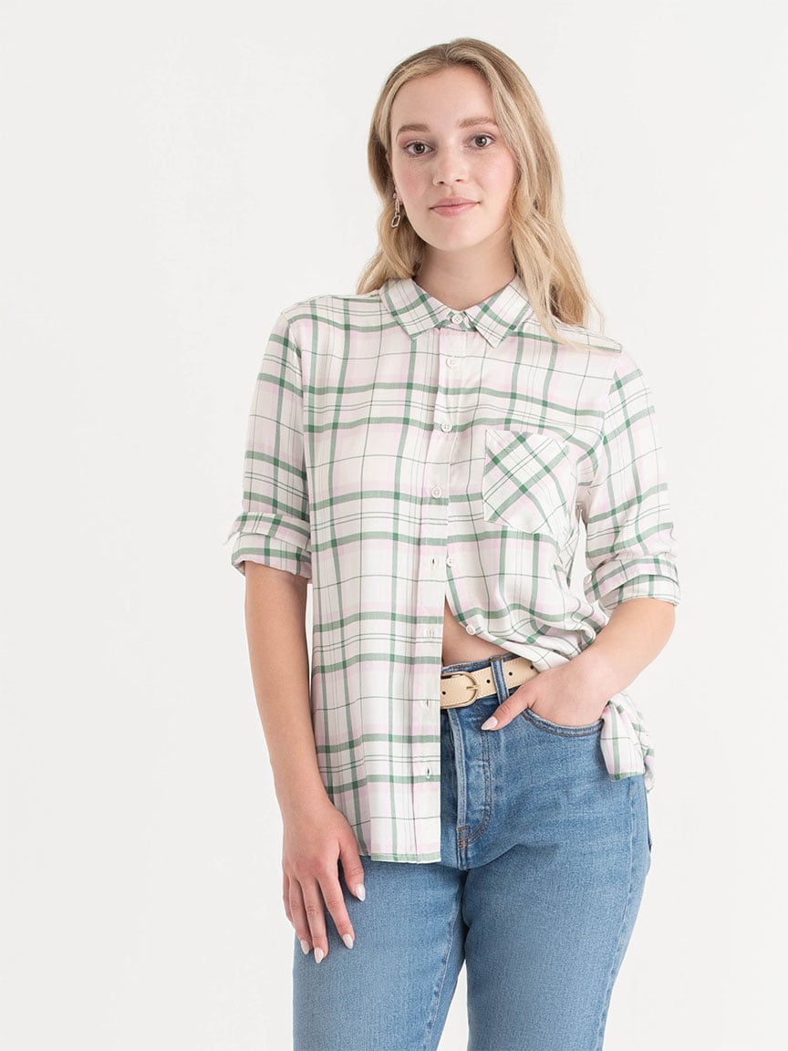 Long Sleeve Classic Plaid Shirt