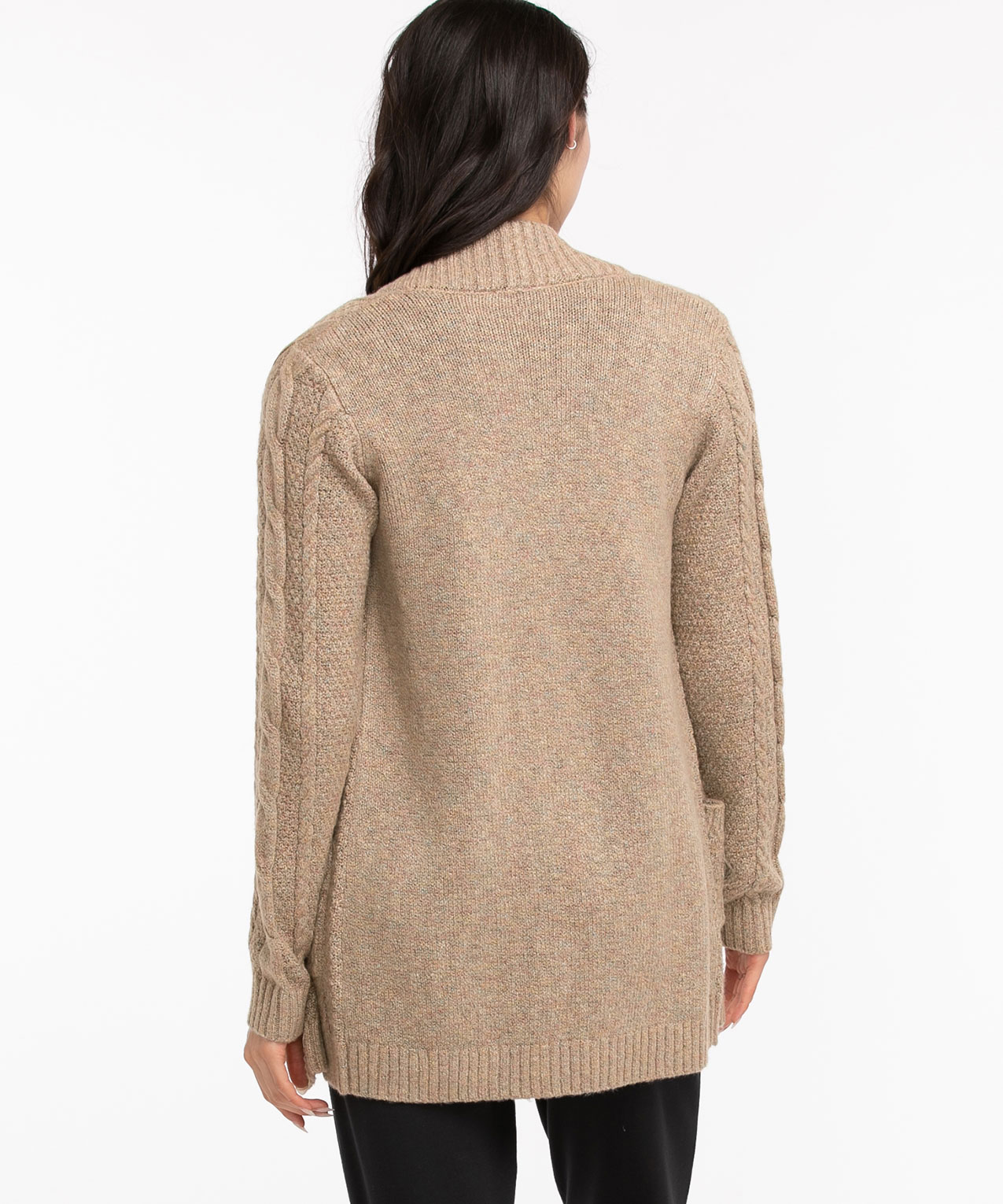 Patch Pocket Cable Knit Cardigan