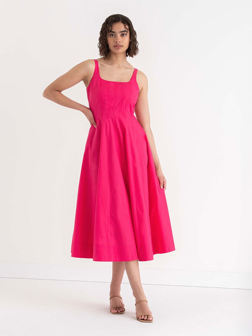 Fit and Flare Dress Luxe Poplin