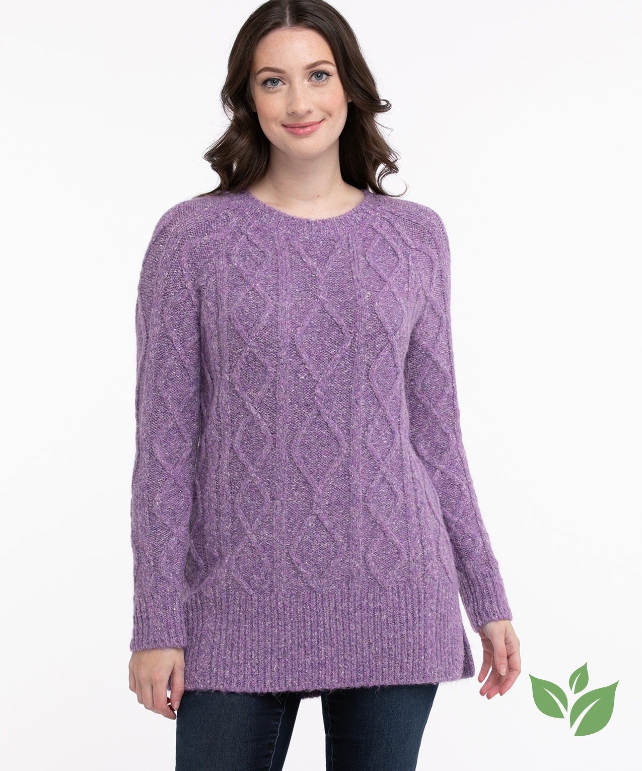 Cable Knit Scoop Neck Sweater