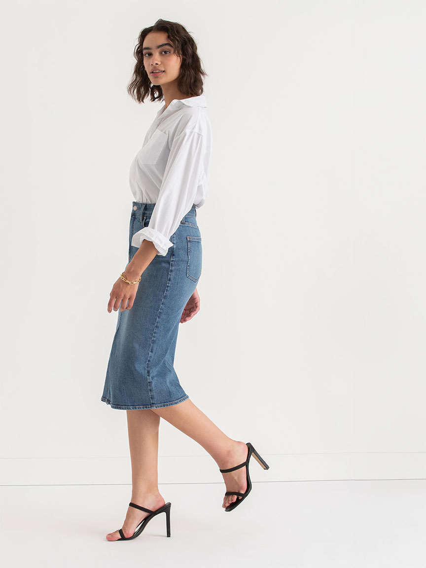 Denim Midi Skirt