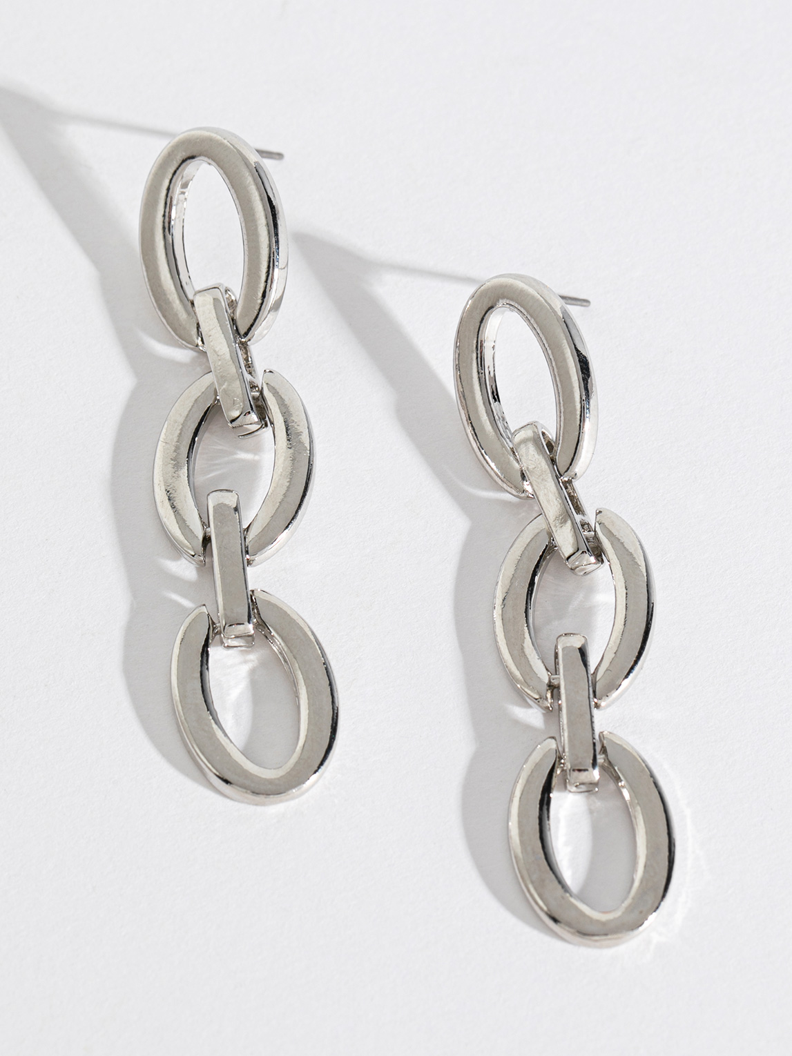 Silver Triple Chain Link Dangle