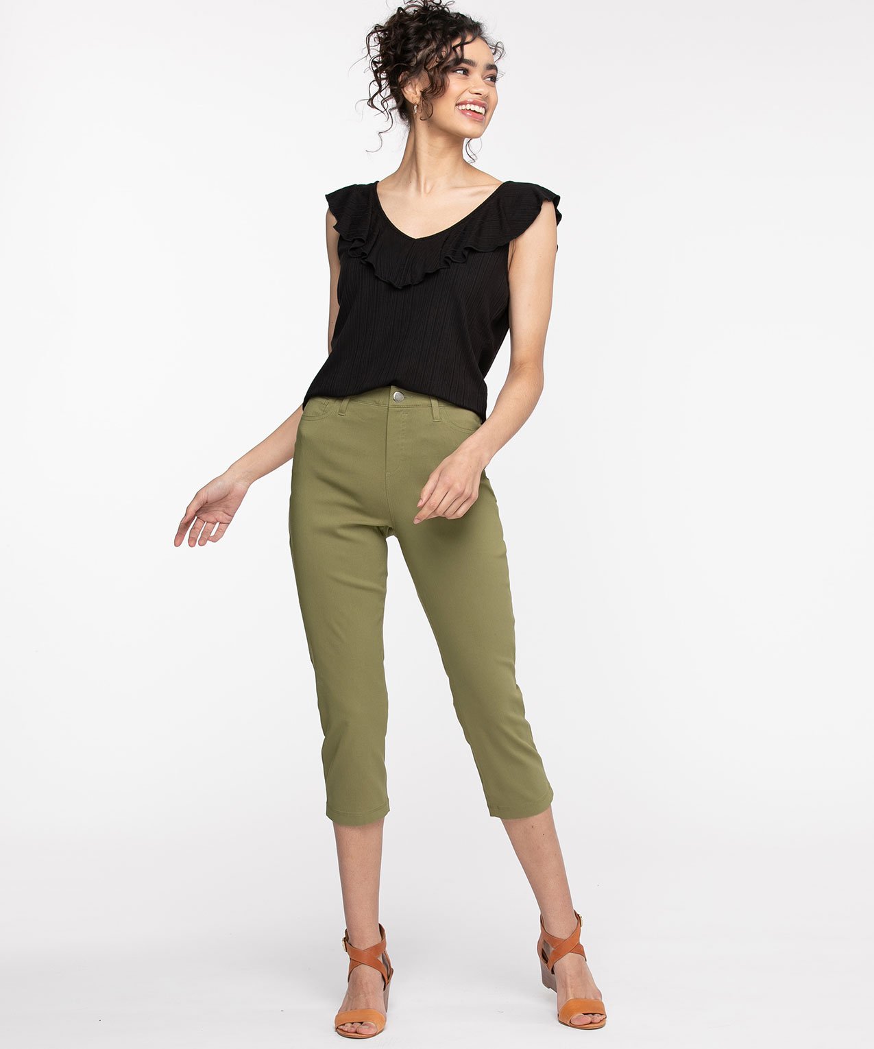 RICKI'S Microtwill Pull-On Crop Pant