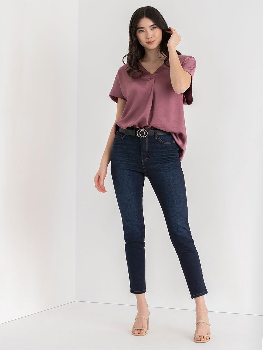 V-Neck Satin Blouse