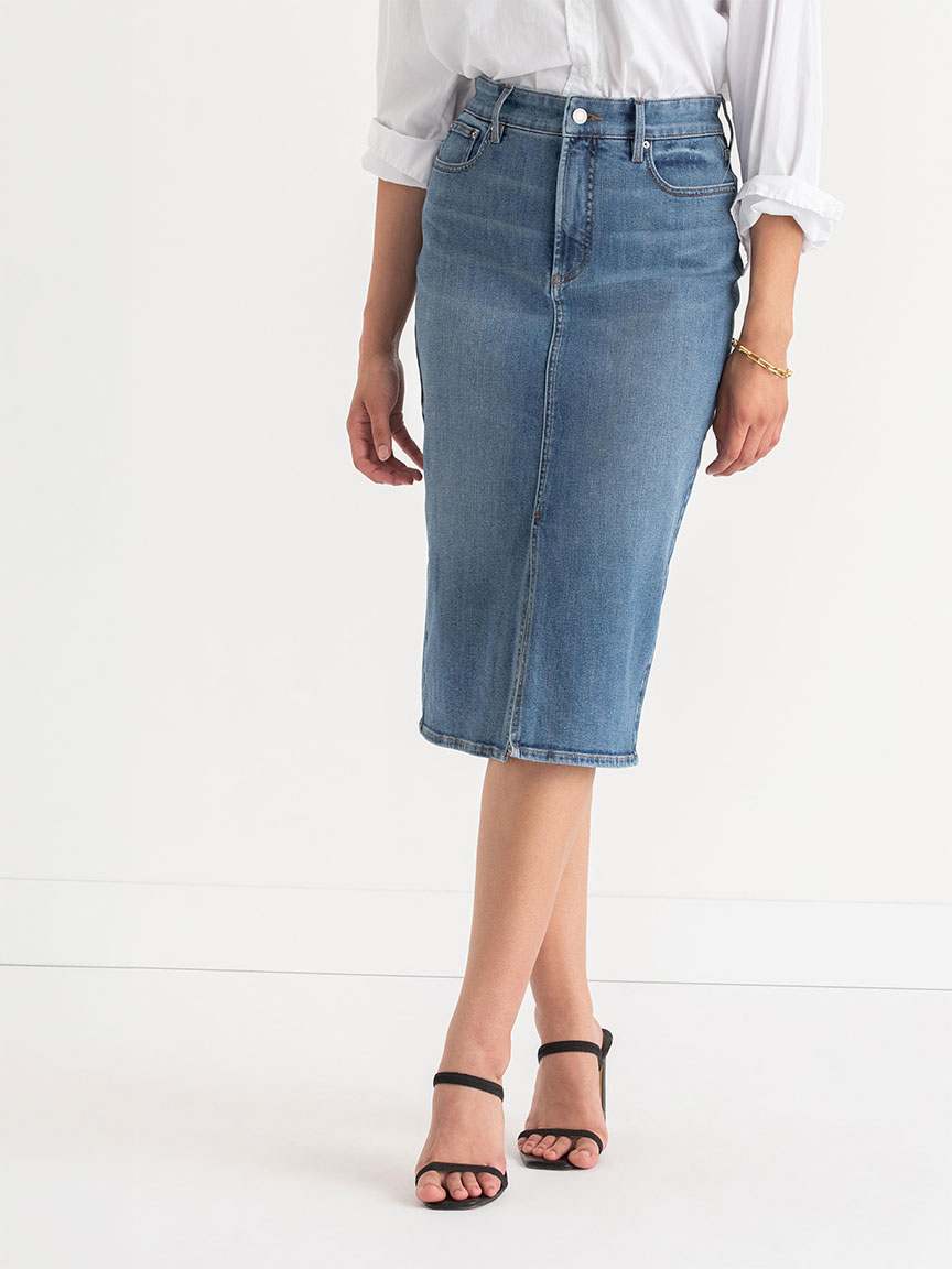 Denim Midi Skirt