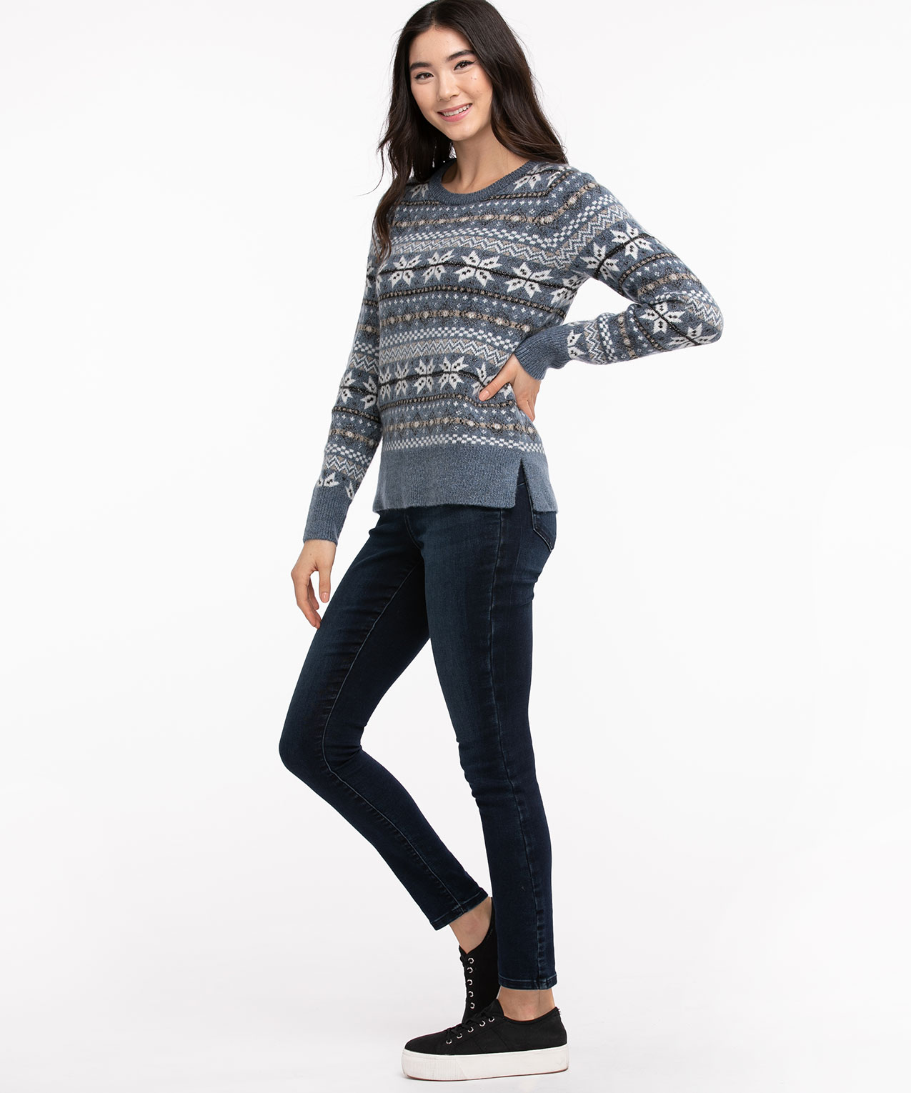 Fair Isle Scoop Neck Sweater