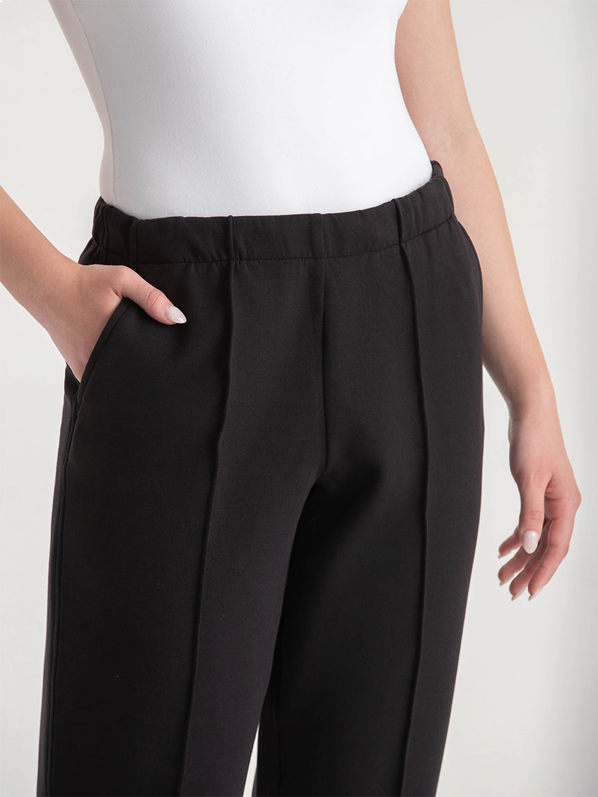 Double Knit Tapered-Leg Ankle Pant